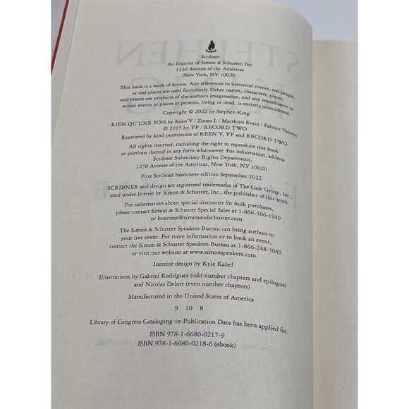 Stephen King "Fairy Tale" Hardcover Novel Scribner 2022 First Edition - Picture 5 of 5